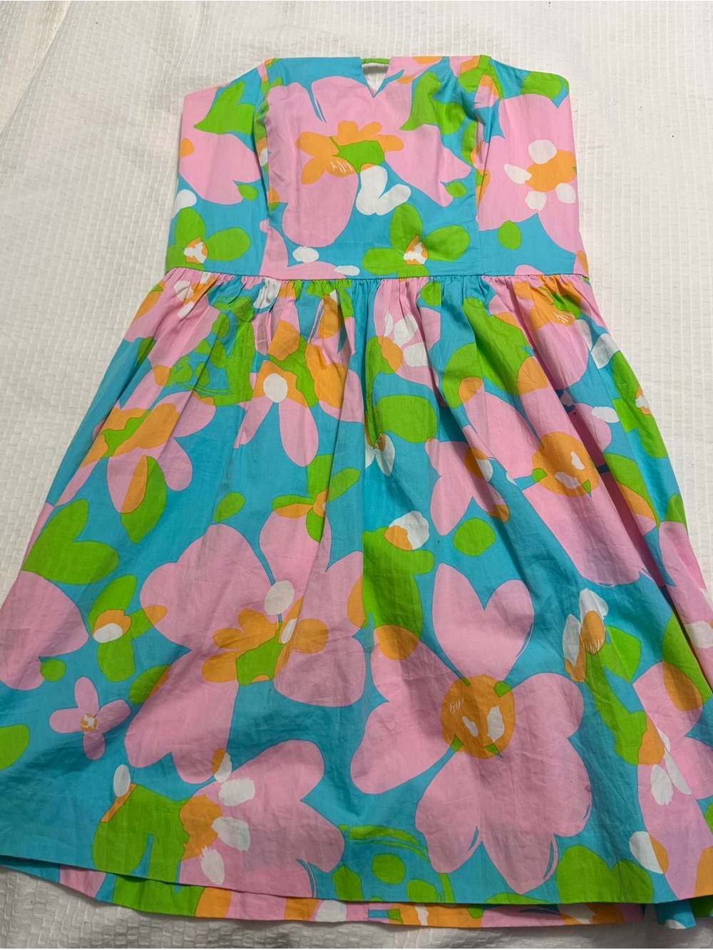 Lilly Pulitzer Pink, Turquoise & Green Floral Dress